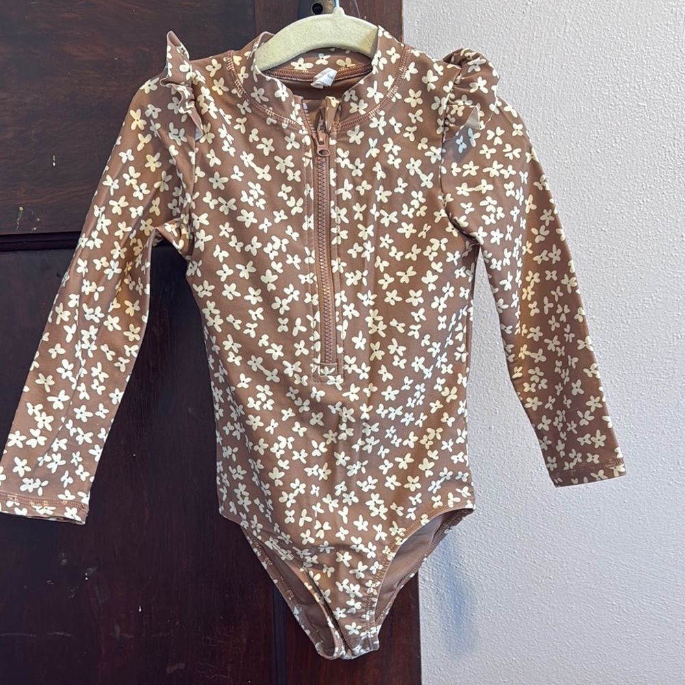 Floral Long Sleeve Swimsuit